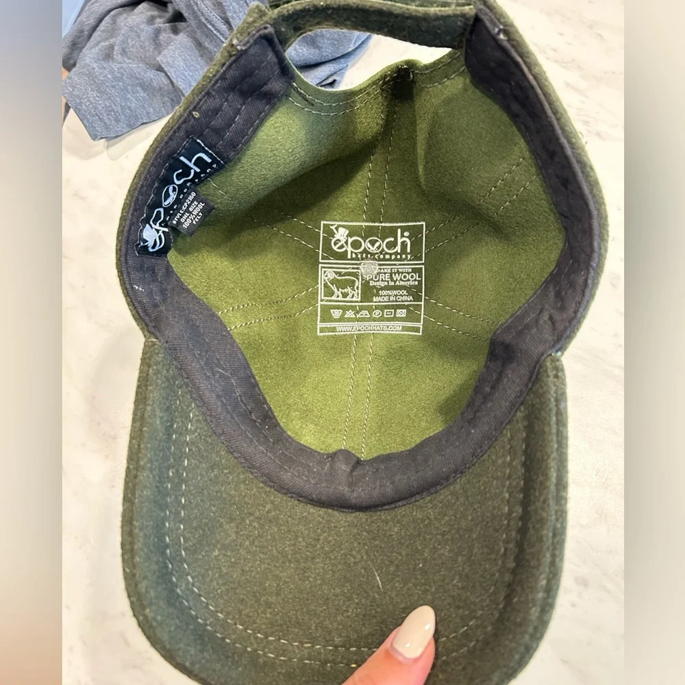 KANGOL 100% Wool Adjustable Hat two toned green - Picture 3 of 6